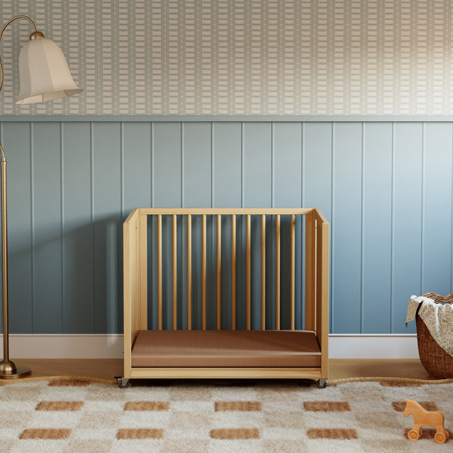 M15980HY,Babyletto,Palma 8-in-1 Convertible All-Stages® Crib w/ Bassinet & Toddler Bed Kits in Honey