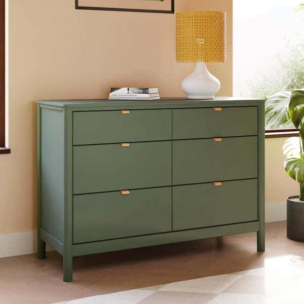 M25616FRGR,Babyletto,Bondi 6-Drawer Assembled Dresser in Forest Green