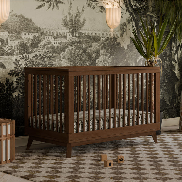 M5801NL,Babyletto,Scoot 3-in-1 Convertible Crib w/Toddler Bed Conversion Kit in Natural Walnut