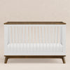 M5801WNL,Babyletto,Scoot 3-in-1 Convertible Crib w/ToddlerBed Conversion Kit in White/NaturalWalnut