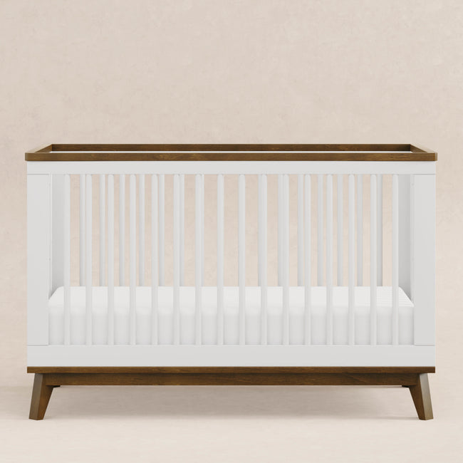 M5801WNL,Babyletto,Scoot 3-in-1 Convertible Crib w/ToddlerBed Conversion Kit in White/NaturalWalnut