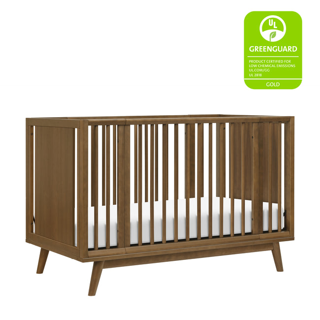 M15980NL,Babyletto,Palma 8-in-1 Convertible All-Stages® Crib w/ Bassinet & Toddler Bed Kits in Natural Walnut
