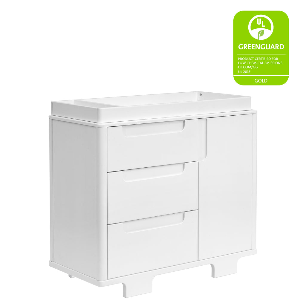 M23423W,Babyletto,Yuzu 3-Drawer Changer Dresser in White