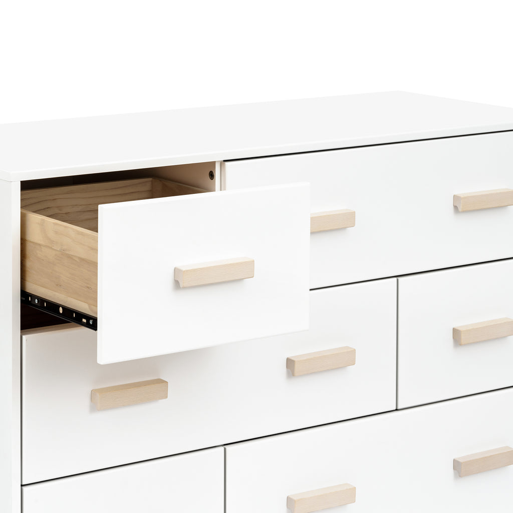 M5826WNX,Scoot 6-Drawer Dresser in White/Washed Natural