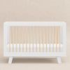 M4201WNX,Babyletto,Hudson 3-in-1 Convertible Crib w/ToddlerBedConversion Kit in White/Washed Natural