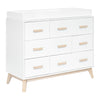 M5826WNX,Babyletto,Scoot 6-Drawer Dresser in White/Washed Natural