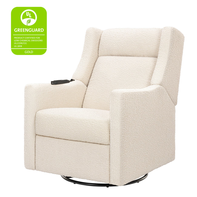 M11283PWB,Babyletto,Kiwi Deluxe Power Glider Recliner w/Heat&Massage in Performance Ivory Boucle