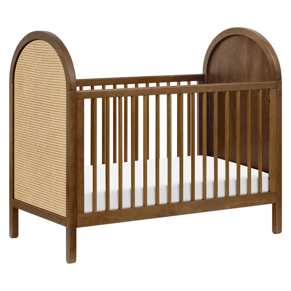 M25601NLNC,Babyletto,Bondi Cane 3-in-1 Convertible Crib w/Toddler Bed Kit in Natural Walnut w/Natural Cane