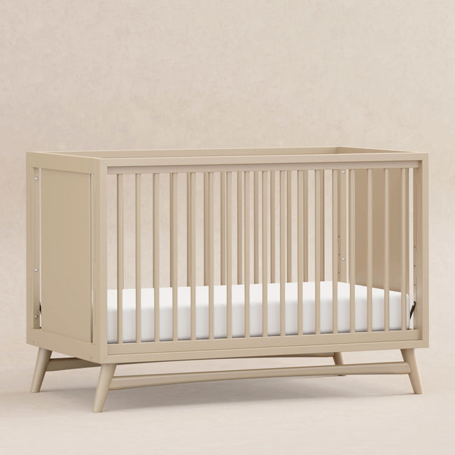 M15401TPE,Babyletto,Peggy Mid-Century 3-in-1 Convertible Crib w/Toddler Bed Conversion Kit in Taupe