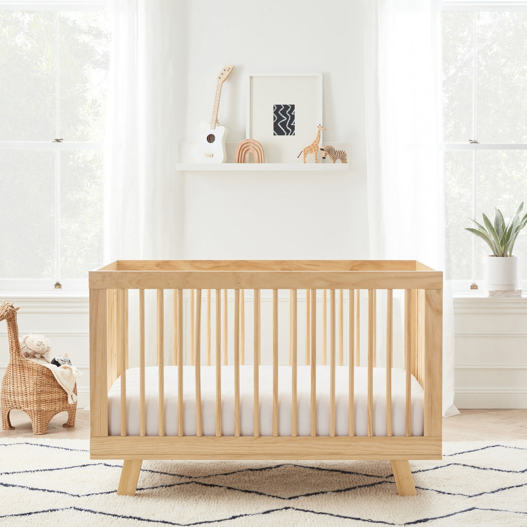 M4201N,Babyletto,Hudson 3-in-1 Convertible Crib w/Toddler Bed Conversion Kit in Natural Finish