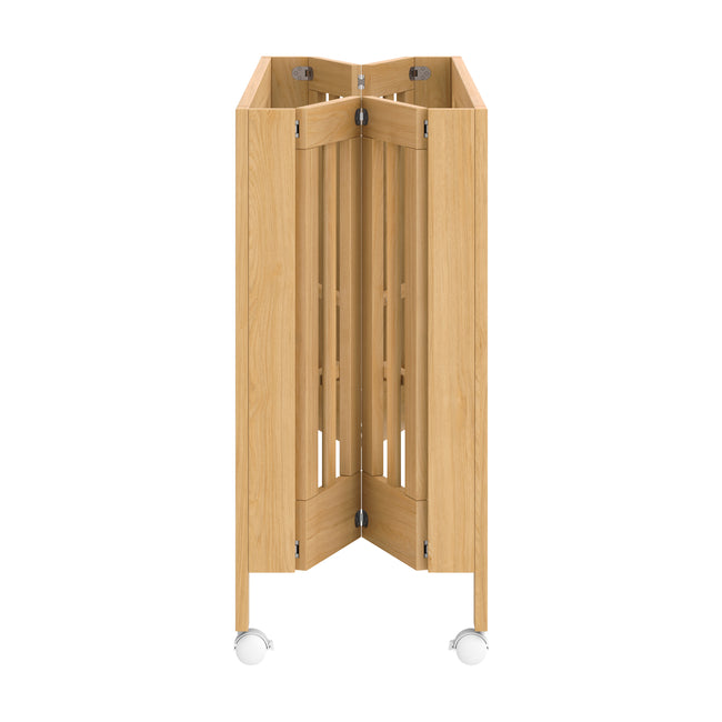 M6601HY,Babyletto,Maki Full-Size Folding Crib w/ Toddler Bed Conversion Kit in Honey