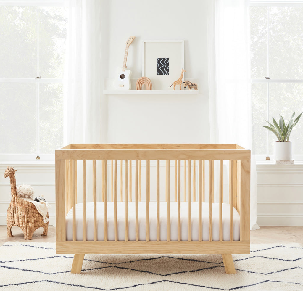 M4201N,Babyletto,Hudson 3-in-1 Convertible Crib w/Toddler Bed Conversion Kit in Natural Finish