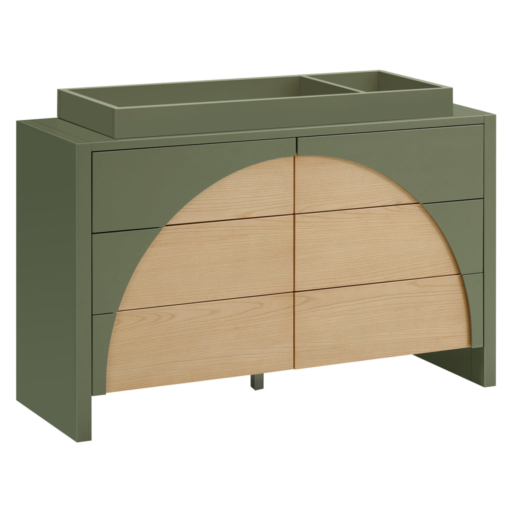 M30216OLSH,Babyletto,Moab 6-Drawer Assembled Dresser in Olive/Ash