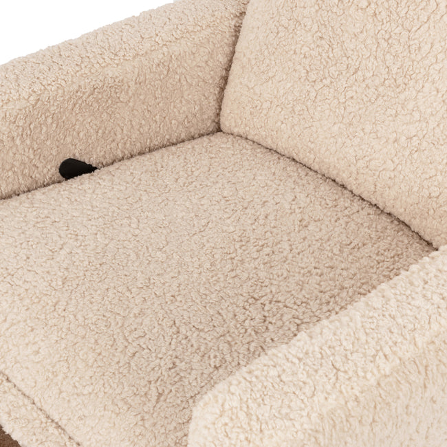 M20977CSG,Babyletto,Cali Flange Gliding Swivel Recliner in Chai Shearling
