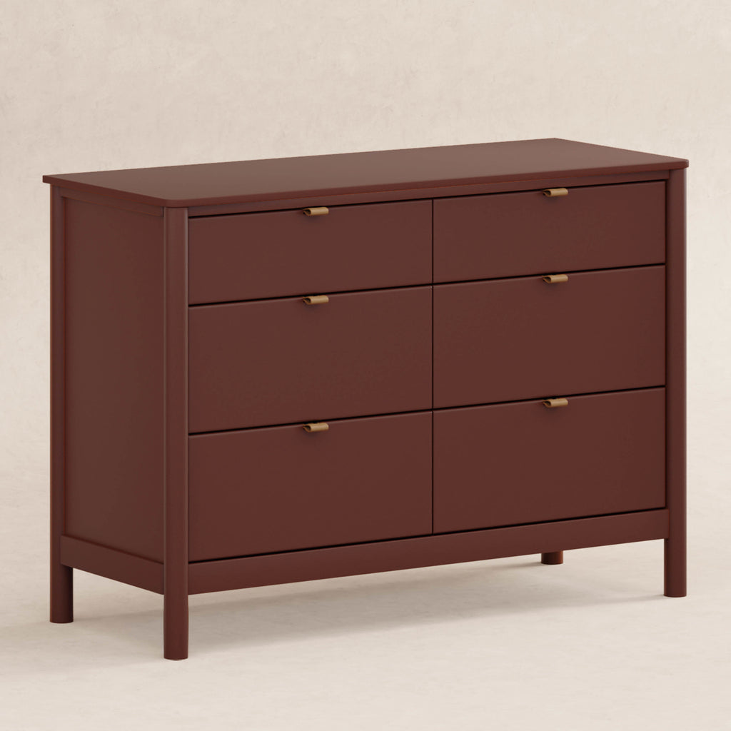 M25616CR,Bondi 6-Drawer Assembled Dresser in Crimson