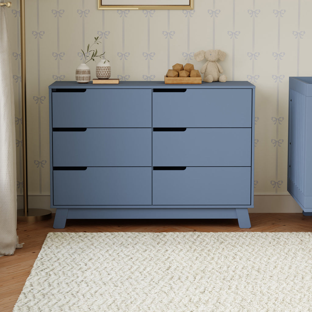 M4216CVB,Babyletto,Hudson 6-Drawer Double Dresser  Assembled in Cove Blue