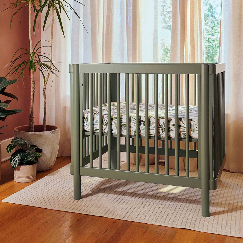 M29880OL,Babyletto,Pogo 8-in-1 Convertible Crib w/All-Stages Conversion Kits in Olive