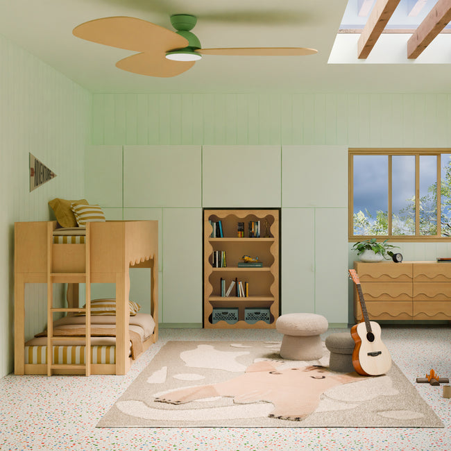 M31171HY,Babyletto Kids,Lido Wave Low Loft Twin Bed in Honey