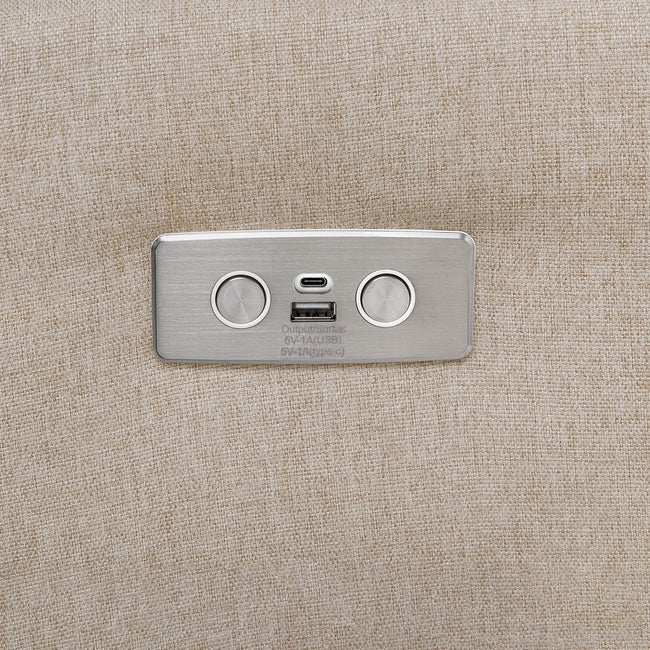 M11288PBEW,Babyletto,Kiwi Glider Recliner w/ Electronic Control and USB in Performance Beach Eco-Weave