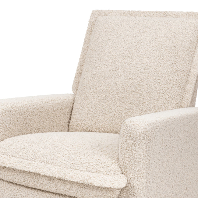 M20977AT,Babyletto,Cali Flange Gliding Swivel Recliner in Almond Teddy Loop