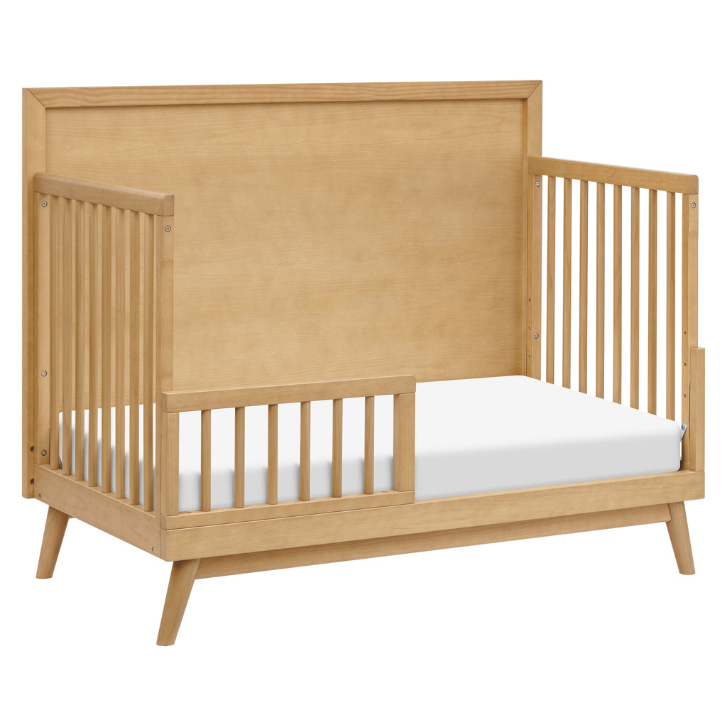 M15901HY,Babyletto,Palma Mid-Century 4-in-1 Convertible Crib w/ Toddler Bed Conversion in Honey