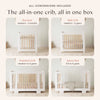 M23401WN,Babyletto,Yuzu 8-in-1 Convertible Crib w/All-Stages Conversion Kits in White/Natural