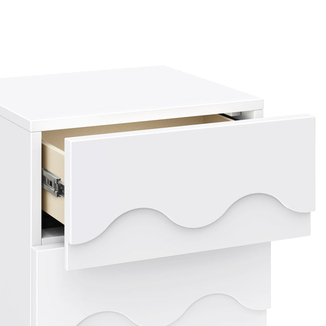 M31160WHY,Babyletto Kids,Lido Wave Nightstand in White and Honey