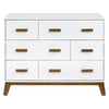 M5826WNL,Babyletto,Scoot 6-Drawer Dresser in White/Natural Walnut