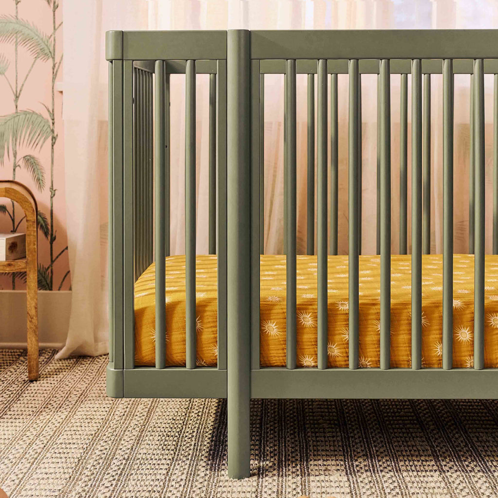 M29880OL,Babyletto,Pogo 8-in-1 Convertible Crib w/All-Stages Conversion Kits in Olive