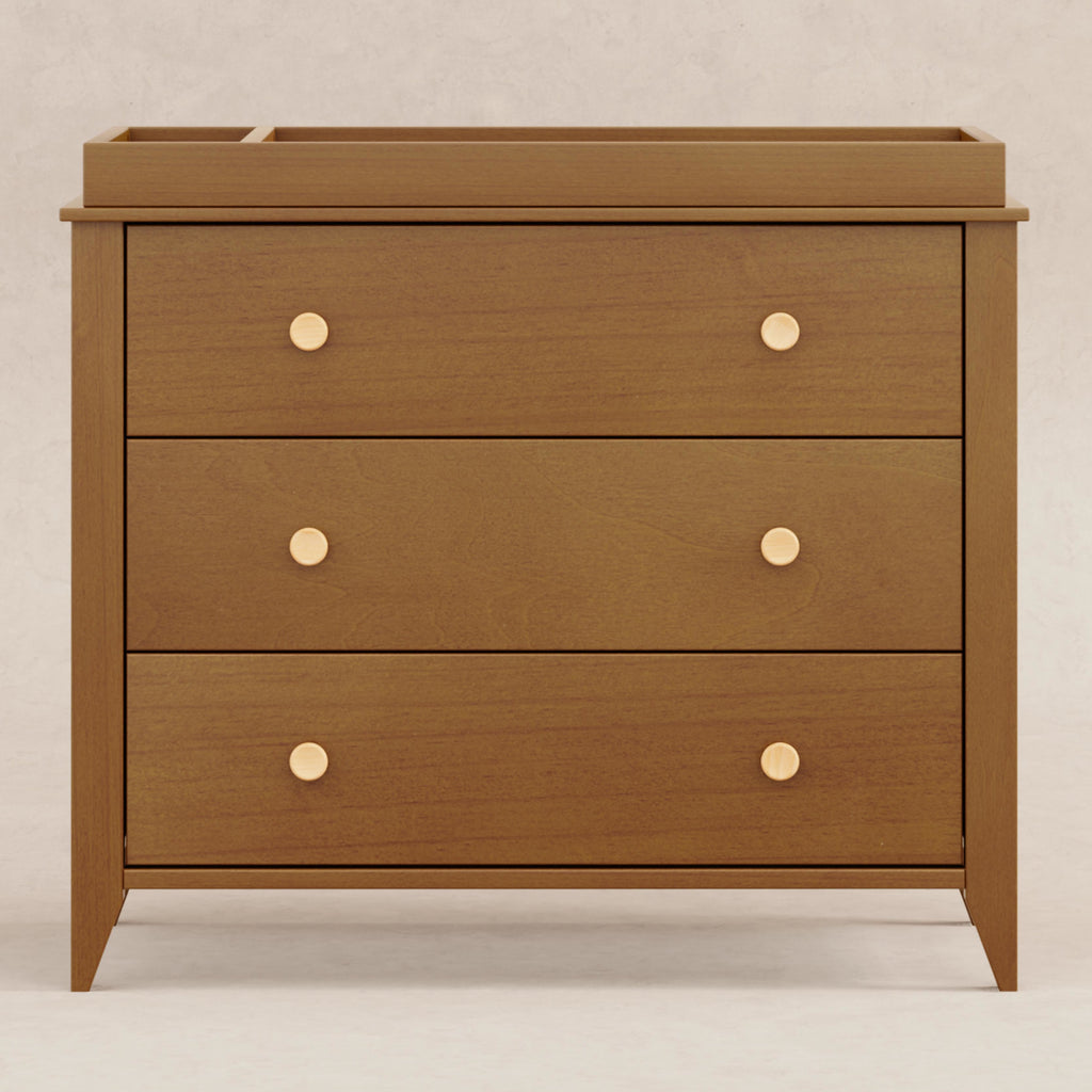 M10323CTN,Babyletto,Sprout 3-Drawer Changer Dresser in Chestnut and Natural Finish