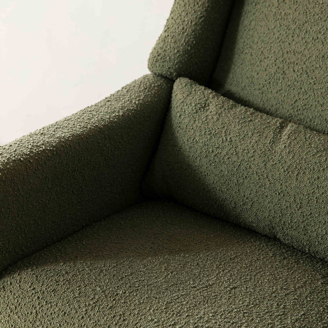 M11288OBLB,Babyletto,Kiwi Glider Recliner w/ Electronic Control and USB in Olive Boucle w/Light Wood Base