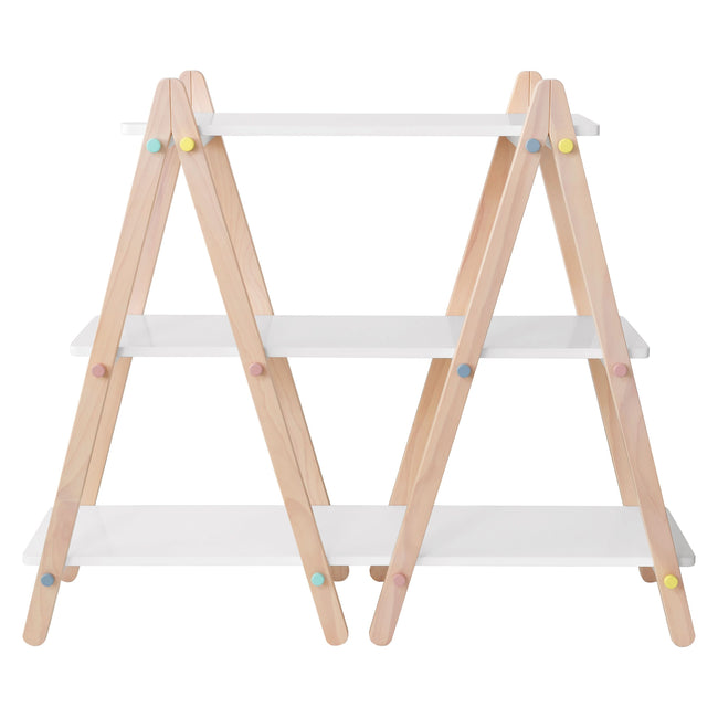 M10511WNX,Babyletto Kids,Dottie Bookcase in White and Washed Natural Finish