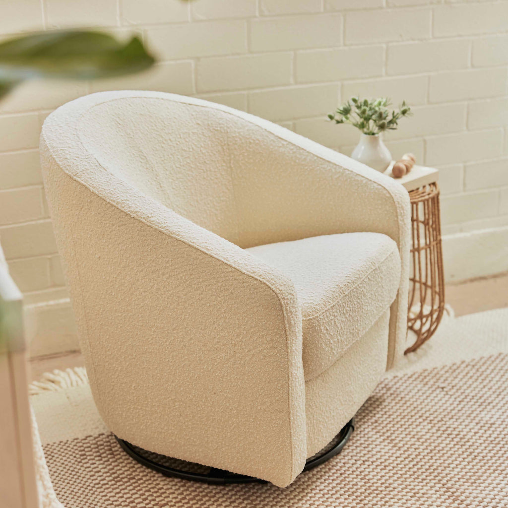 M5887WB,Babyletto,Madison Swivel Glider in Ivory Boucle