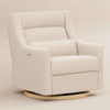M11278ATLB,Babyletto,Kiwi Plus Chair and a Half Power Glider Recliner in Almond Teddy Loop w/ Light Wood Base
