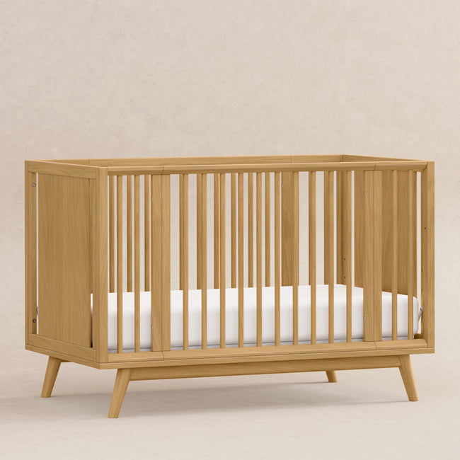 M15980HY,Babyletto,Palma 8-in-1 Convertible All-Stages® Crib w/ Bassinet & Toddler Bed Kits in Honey