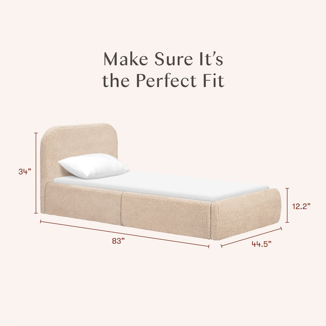 M31269CSG,Babyletto Kids,Nara Twin Bed in Chai Shearling
