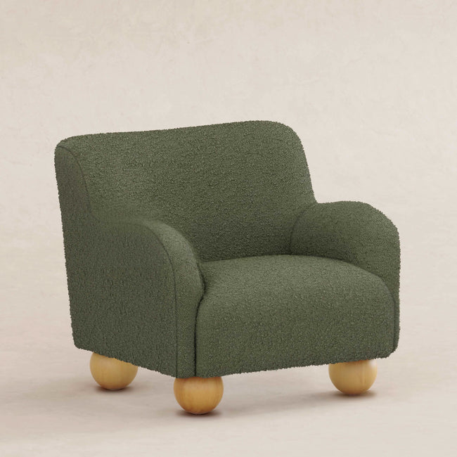 M31903POB,Babyletto Kids,Swoops Kids Chair in Performance Olive Boucle