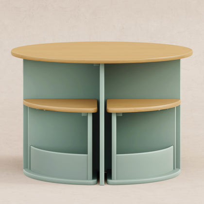 M31720LSHY,Babyletto Kids,Nessa Nesting Play Table in Light Sage and Honey