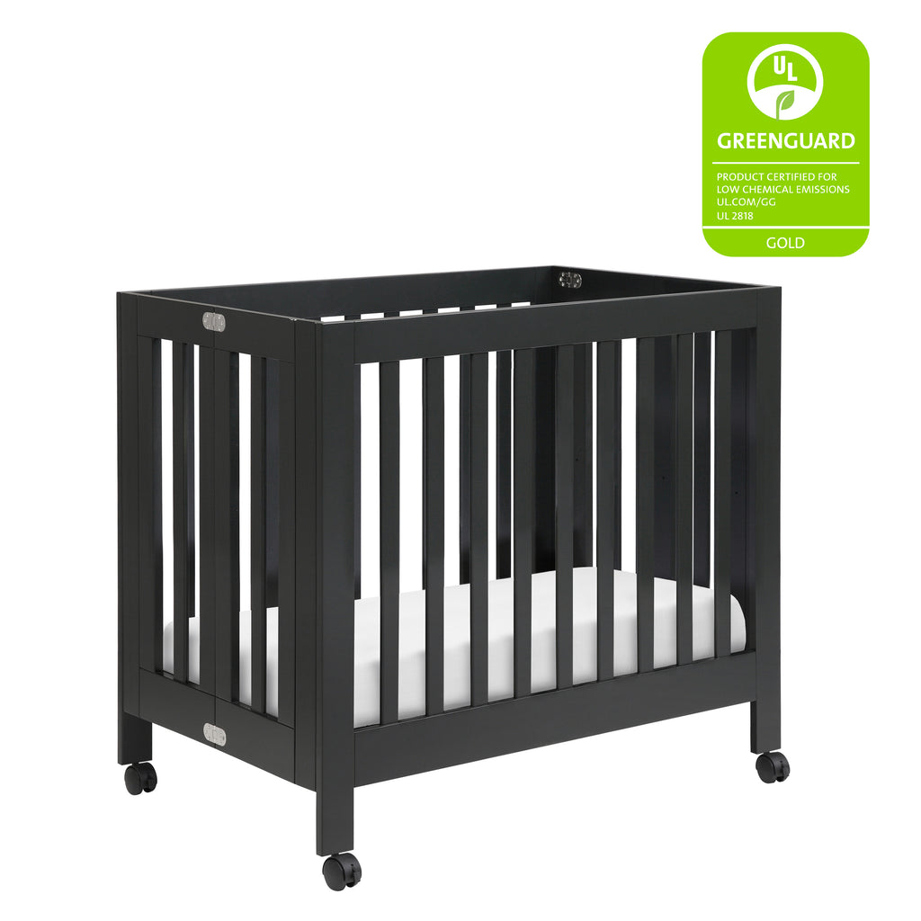 M6698B,Babyletto,Origami Mini Crib in Black Finish