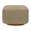 M26385LTDB,Babyletto,Kiwi Gliding Ottoman in Latte Teddy Loop w/ Dark Wood Base
