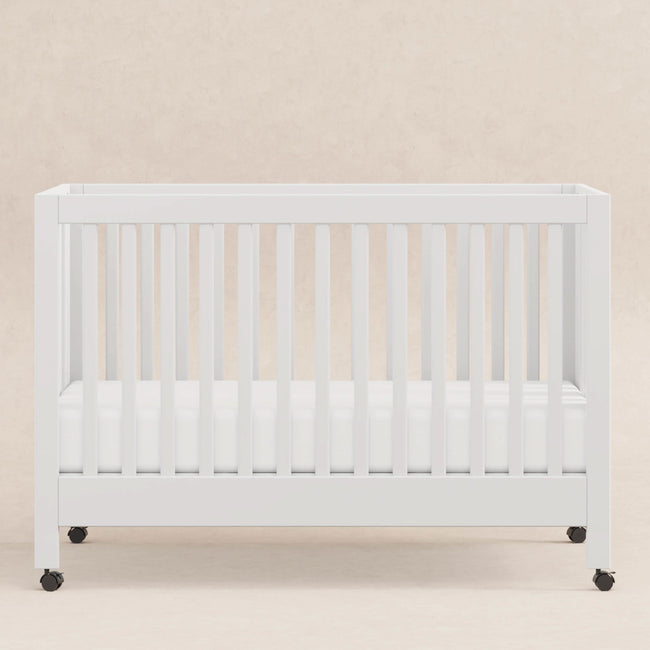 M6601W,Babyletto,Maki Full-Size Folding Crib w/Toddler Bed Conversion Kit in White Finish