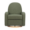 M23188OBLB,Babyletto,Nami Glider Recliner w/ Electronic Control and USB in Olive Boucle w/Light Wood Base