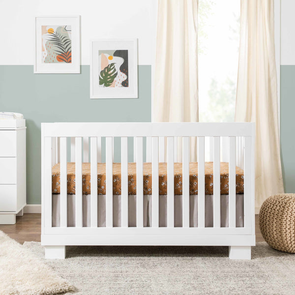 M6701W,Babyletto,Modo 3-in-1 Convertible Crib w/Toddler Bed Conversion Kit in White Finish