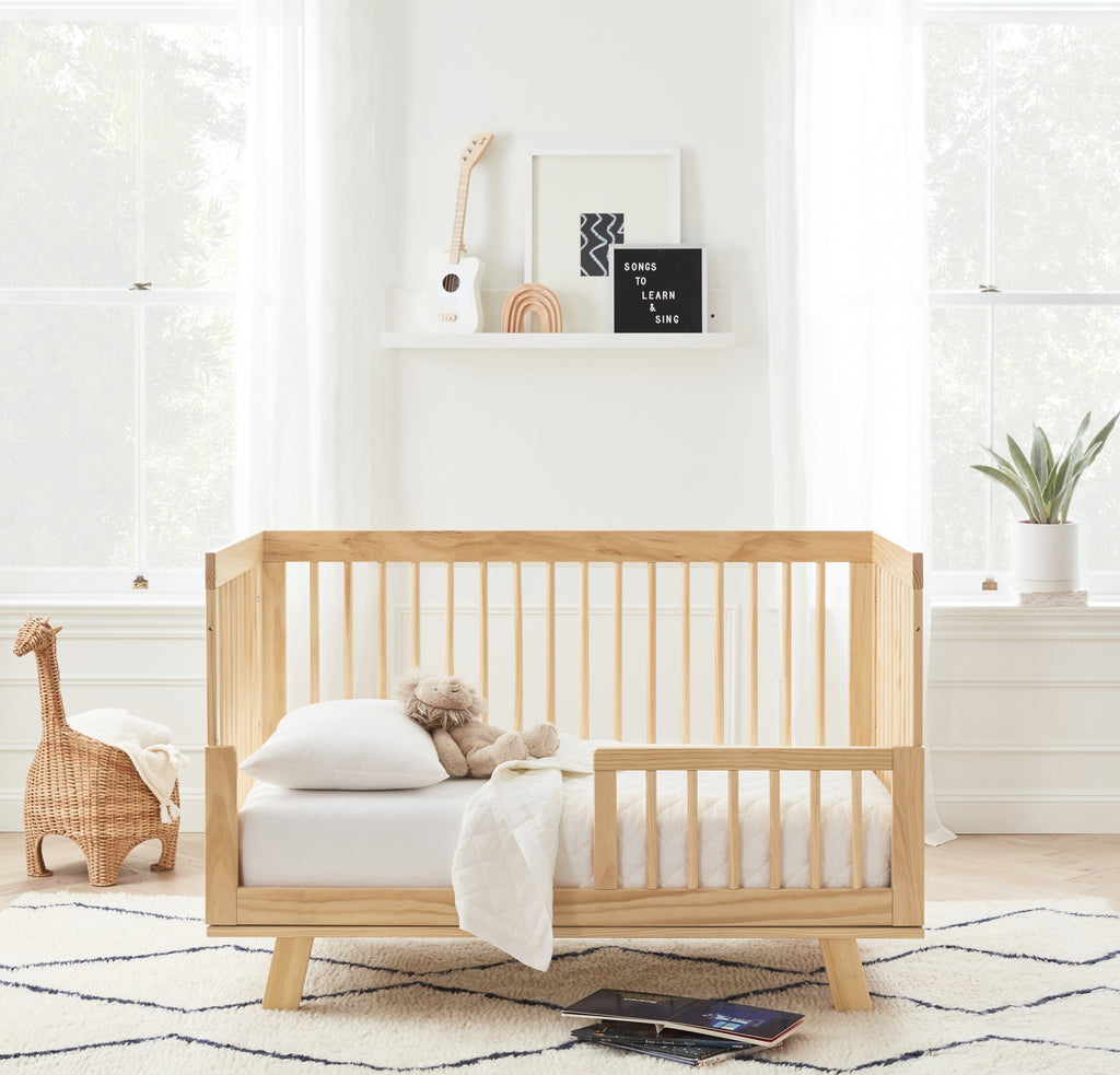 M4201N,Babyletto,Hudson 3-in-1 Convertible Crib w/Toddler Bed Conversion Kit in Natural Finish