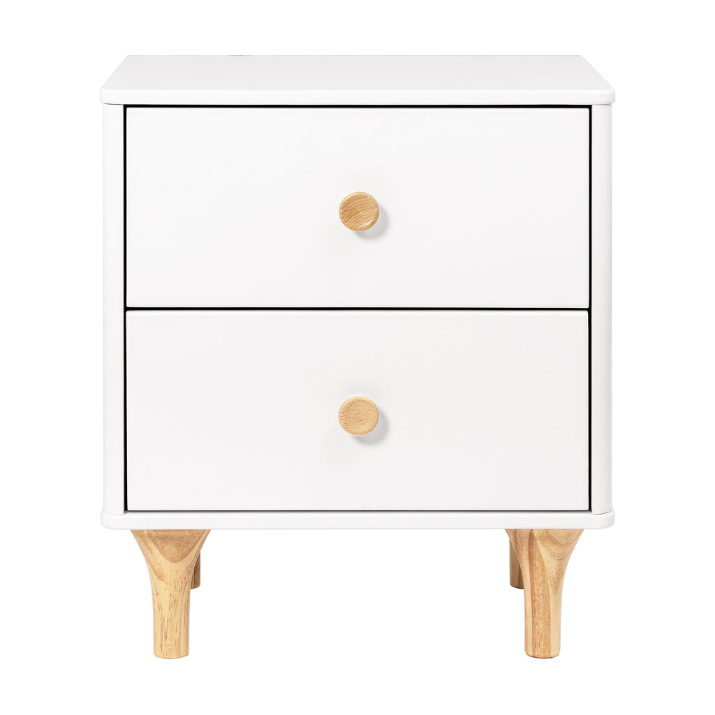 M9060WN,Babyletto,Lolly Nightstand with USB Port in White and Natural