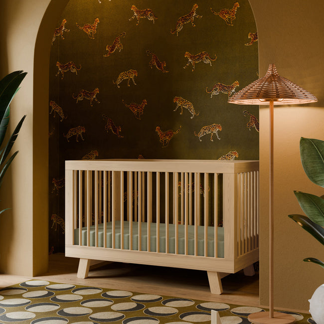 M4201N,Babyletto,Hudson 3-in-1 Convertible Crib w/Toddler Bed Conversion Kit in Natural Finish
