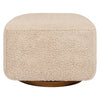 M26385CSGDB,Babyletto,Kiwi Gliding Ottoman in Chai Shearling with Dark Wood Base