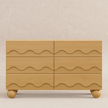 M31116HY,Babyletto Kids,Lido Wave 6-Drawer Assembled Dresser in Honey