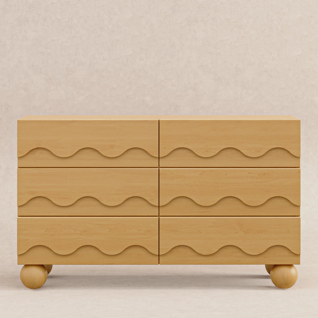 M31116HY,Babyletto Kids,Lido Wave 6-Drawer Assembled Dresser in Honey