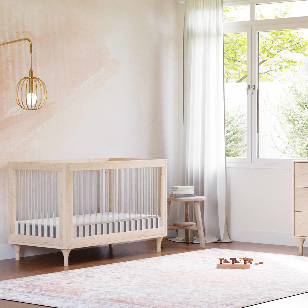 M9001KNX,Lolly 3-in-1 Convertible Crib w/Toddler Conversion Kit in Washed Natural/Acrylic